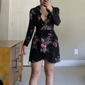 Reformation Floral Wrap Dress
